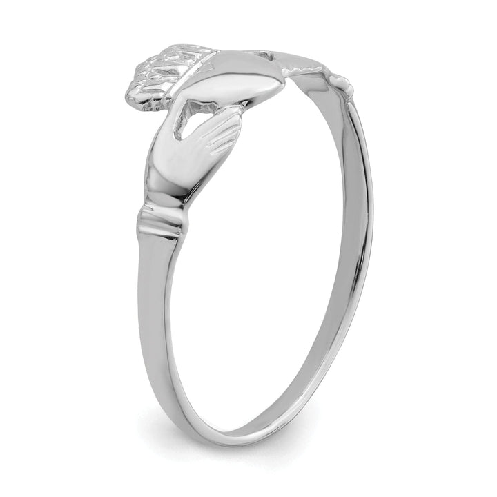 Lovely Rita's Ring 14kt white gold ladies claddagh ring