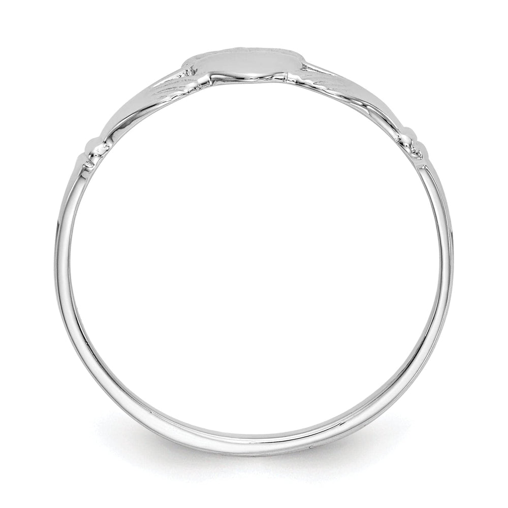 Lovely Rita's Ring 14kt white gold ladies claddagh ring