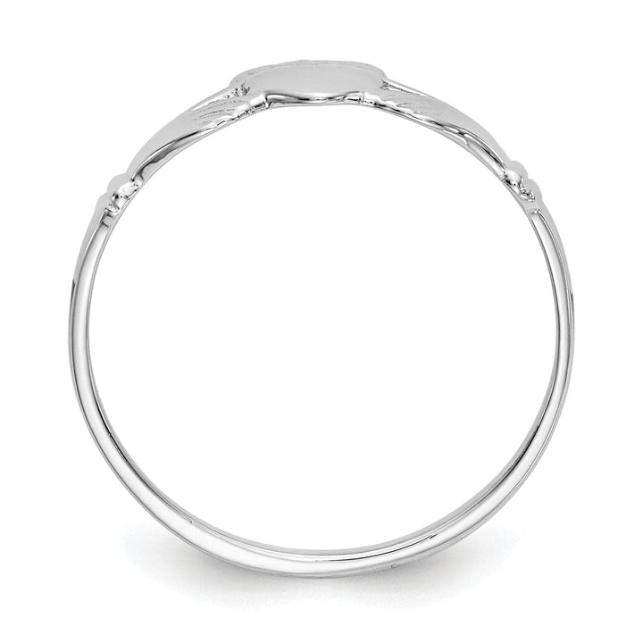 Lovely Rita's Ring 14kt white gold ladies claddagh ring