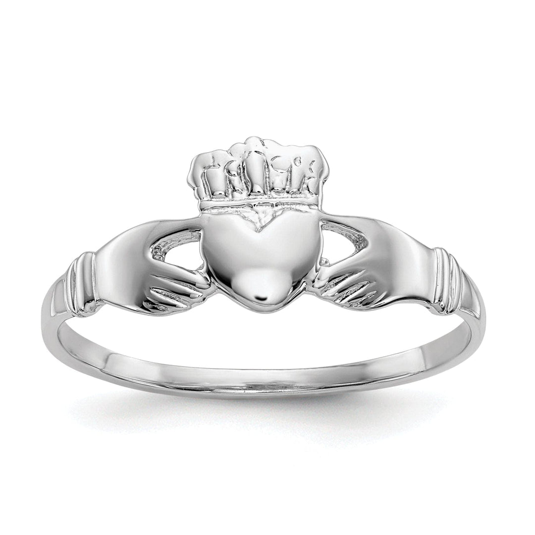 Lovely Rita's Ring 14kt white gold ladies claddagh ring