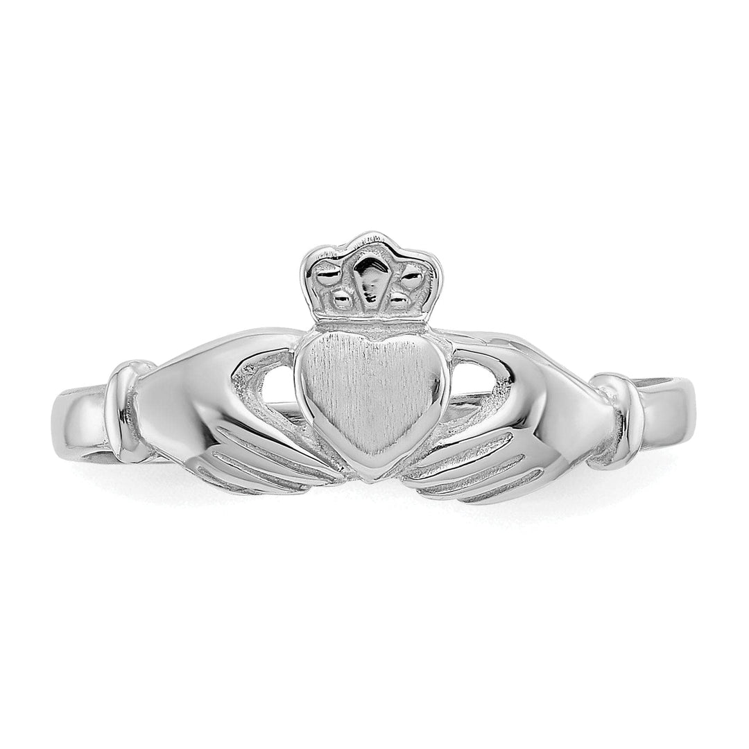 Lovely Rita's Ring 14kt white gold ladies claddagh ring