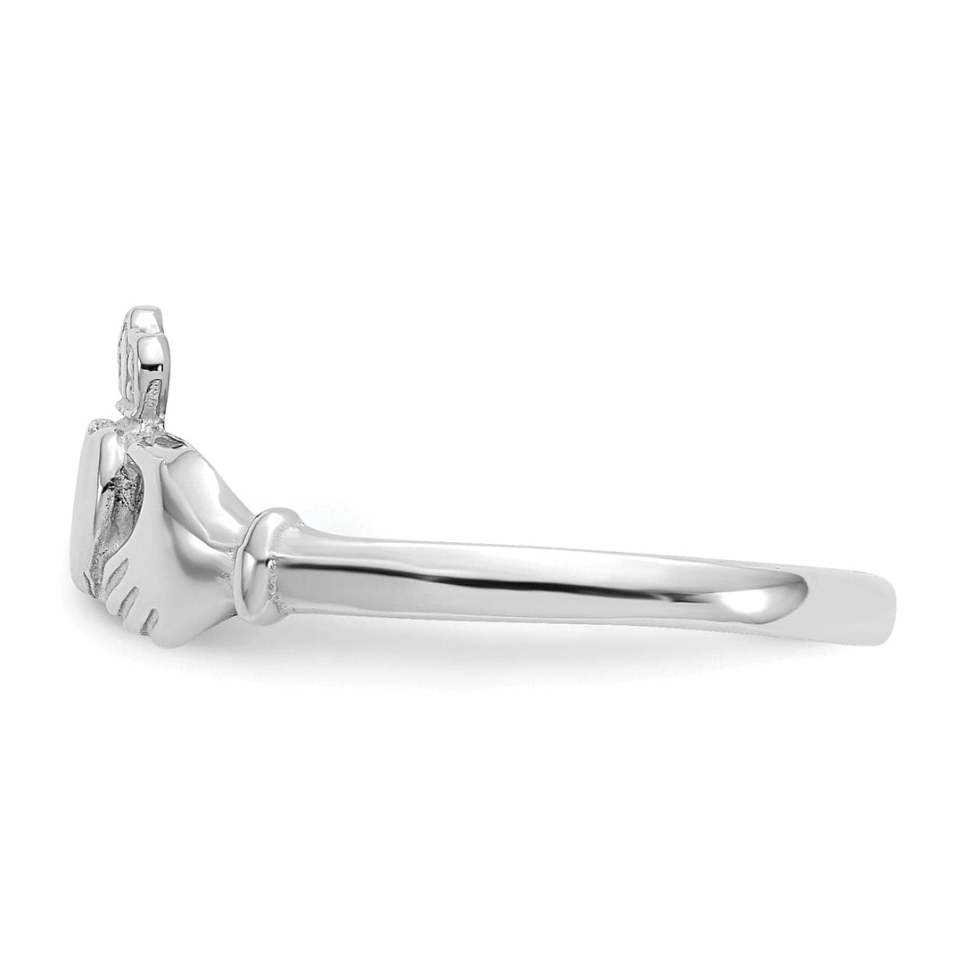 Lovely Rita's Ring 14kt white gold ladies claddagh ring