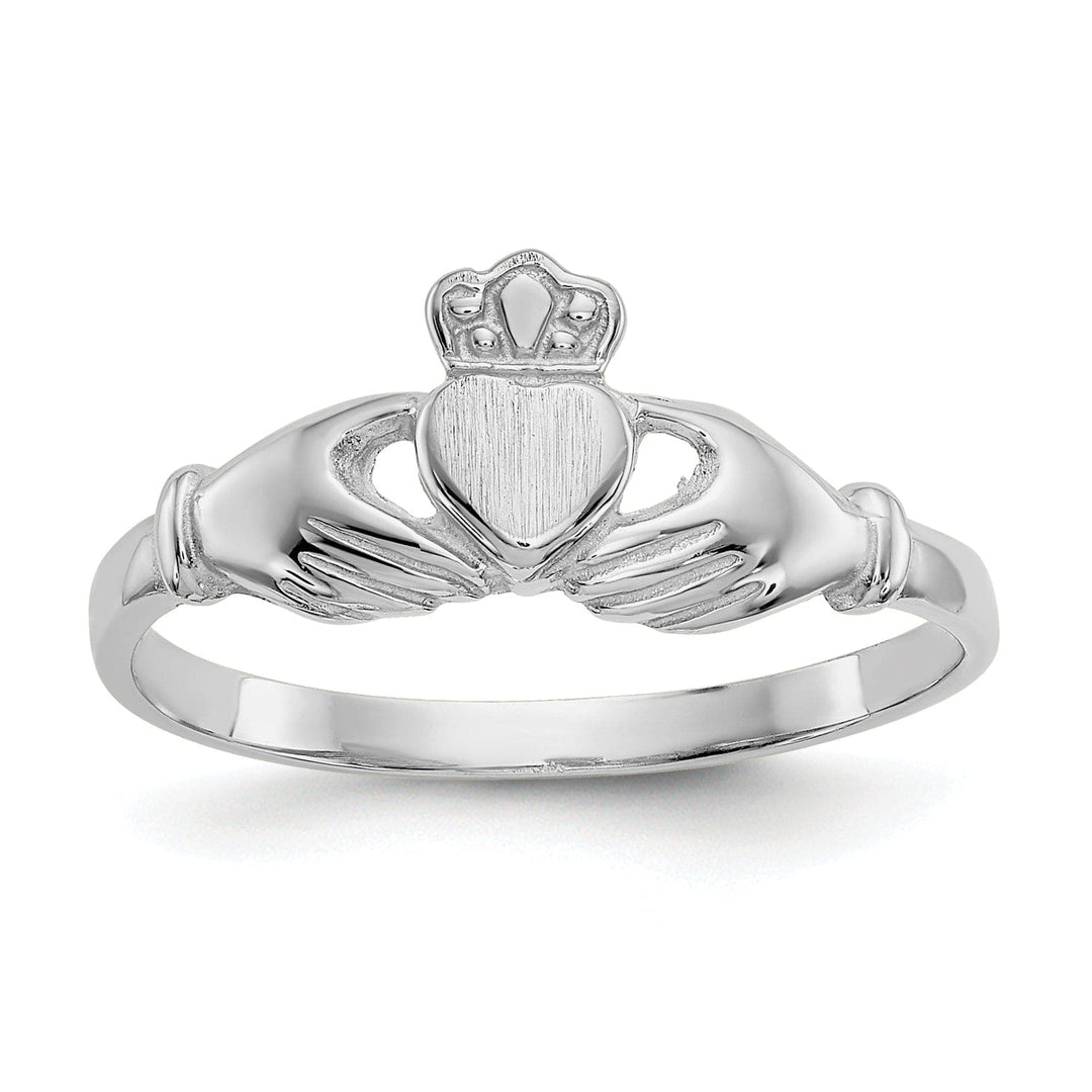 Lovely Rita's Ring 14kt white gold ladies claddagh ring