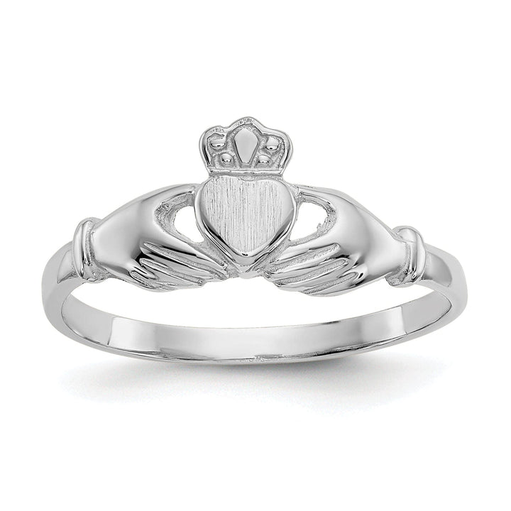 Lovely Rita's Ring 14kt white gold ladies claddagh ring