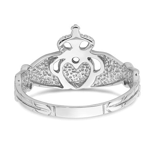 Lovely Rita's Ring 14kt white gold mens claddagh ring