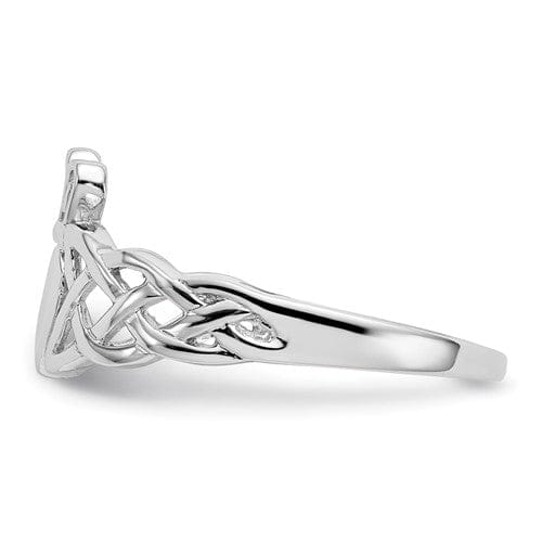 Lovely Rita's Ring 14kt white gold mens claddagh ring