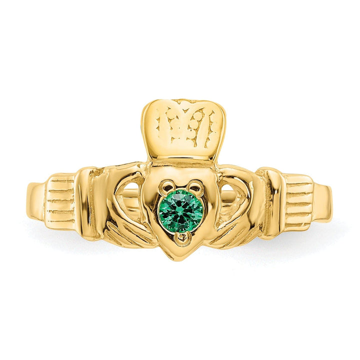 Lovely Rita's Ring 14kt yellow gold Green C.Z ladies ring