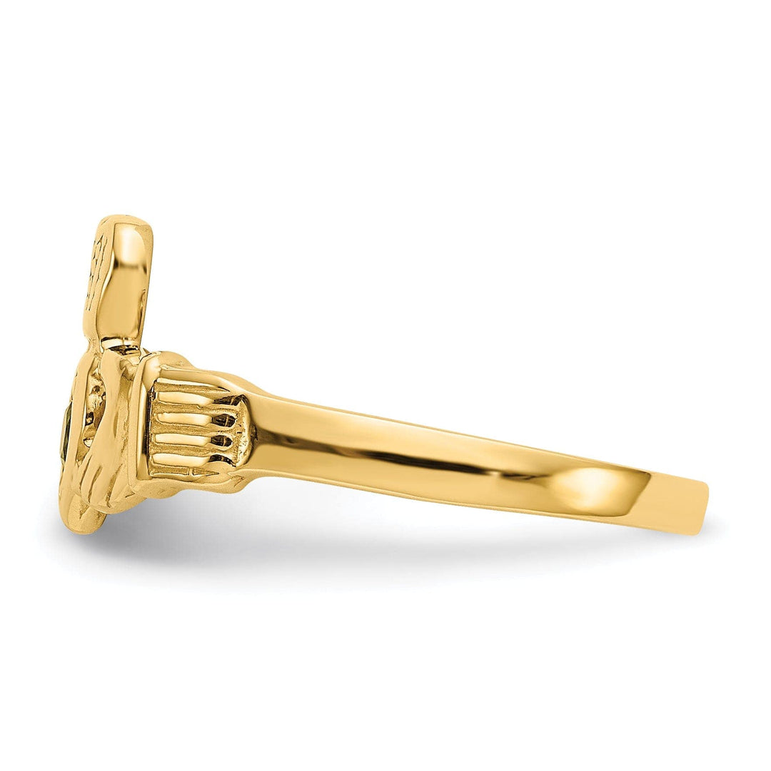 Lovely Rita's Ring 14kt yellow gold Green C.Z ladies ring