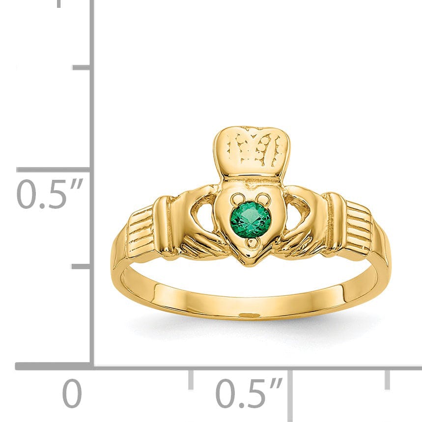 Lovely Rita's Ring 14kt yellow gold Green C.Z ladies ring
