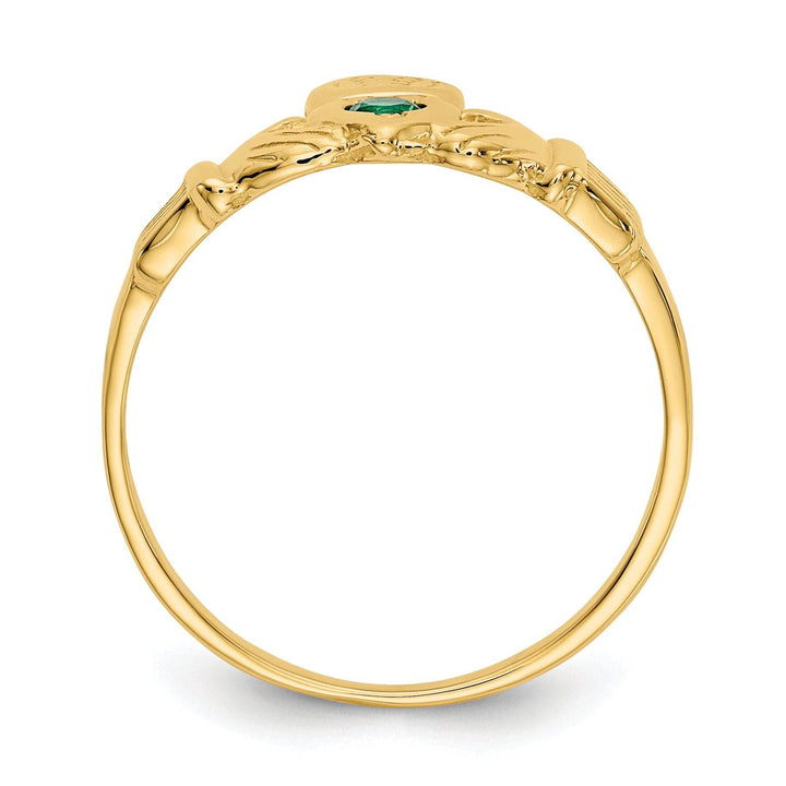 Lovely Rita's Ring 14kt yellow gold Green C.Z ladies ring