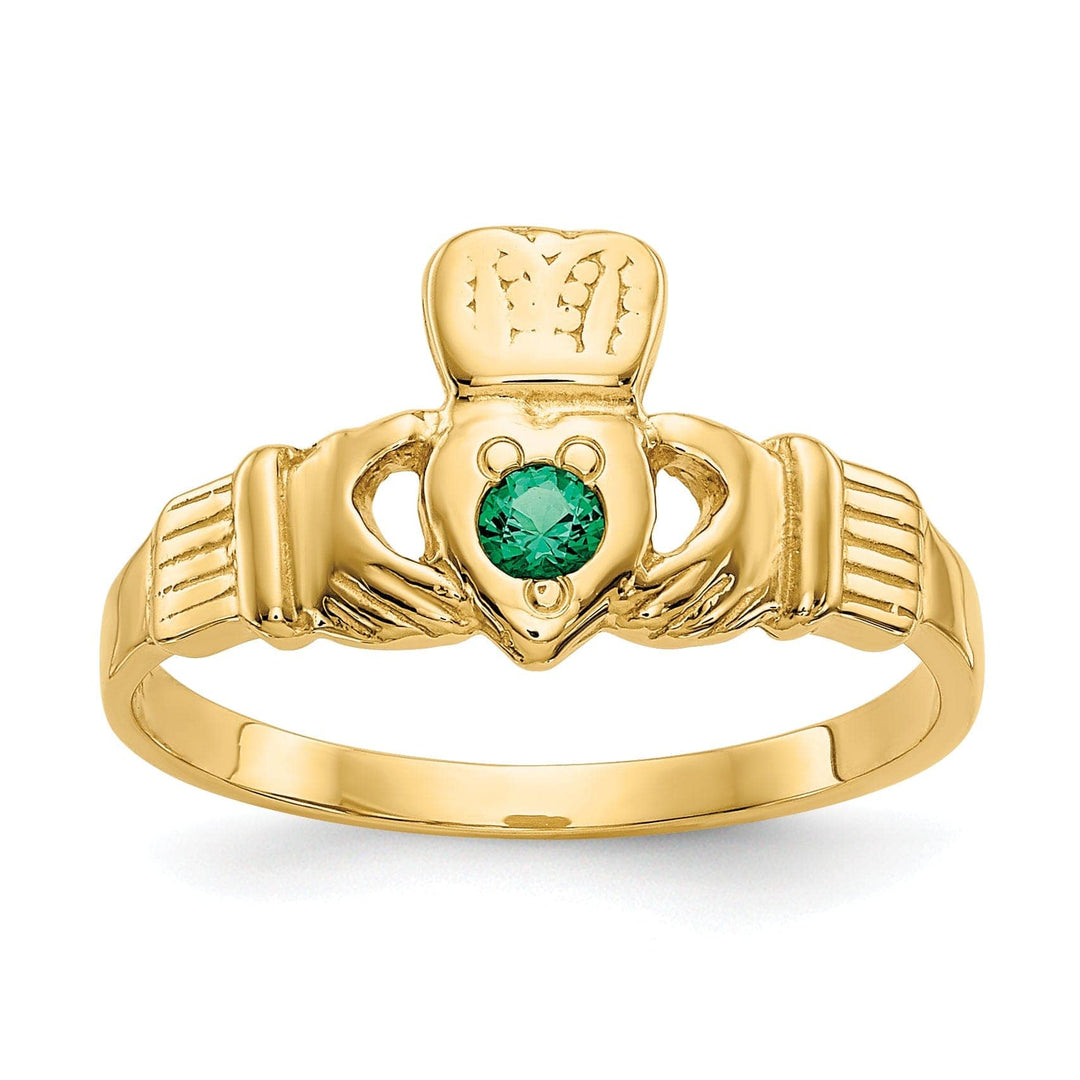 Lovely Rita's Ring 14kt yellow gold Green C.Z ladies ring