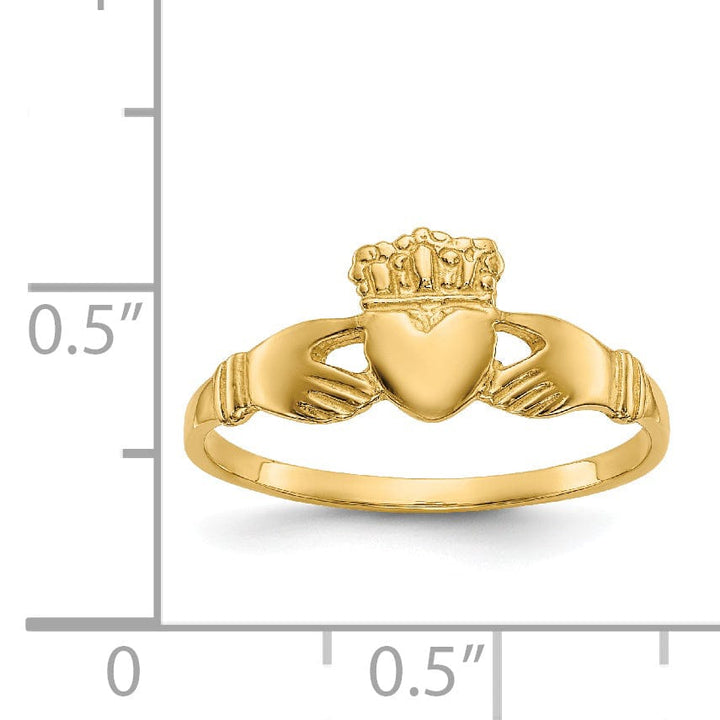 Lovely Rita's Ring 14kt yellow gold ladies claddagh ring