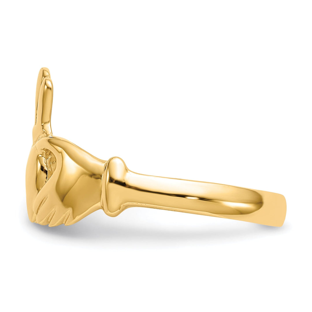 Lovely Rita's Ring 14kt yellow gold ladies claddagh ring