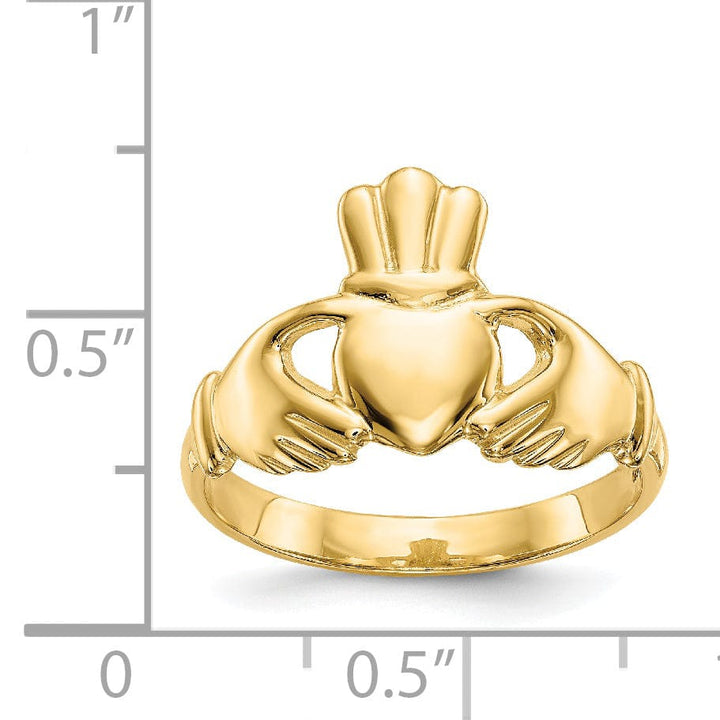 Lovely Rita's Ring 14kt yellow gold ladies claddagh ring