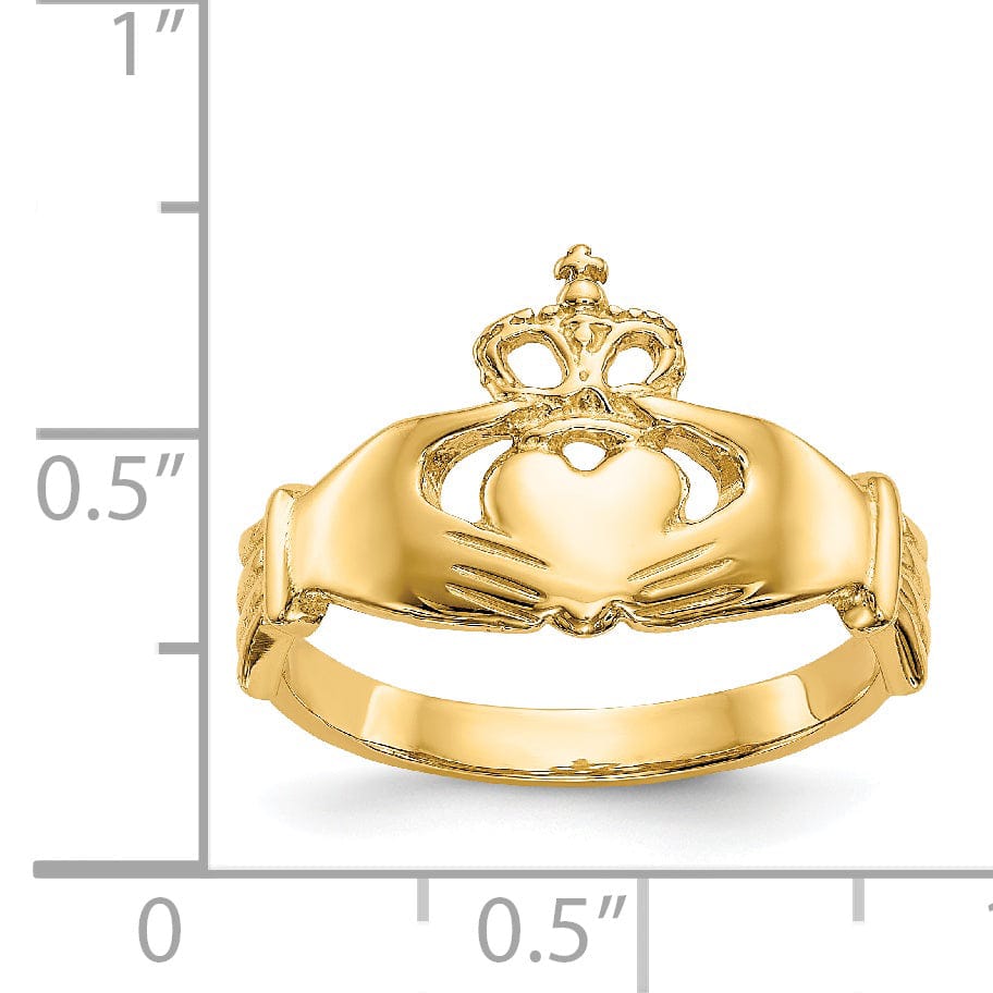 Lovely Rita's Ring 14kt yellow gold ladies claddagh ring