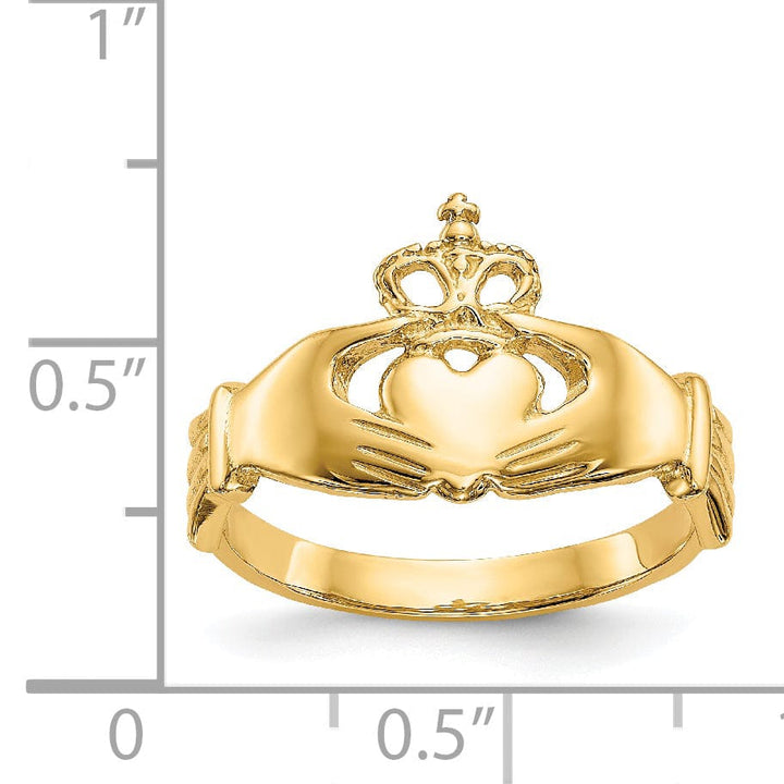 Lovely Rita's Ring 14kt yellow gold ladies claddagh ring