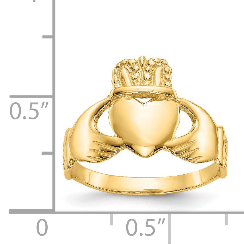Lovely Rita's Ring 14kt yellow gold ladies claddagh ring