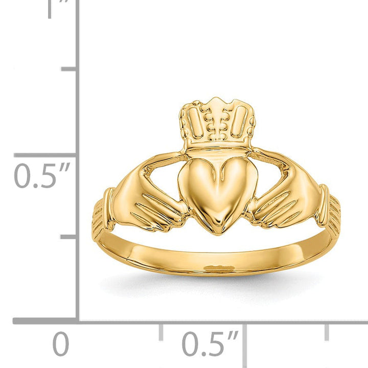 Lovely Rita's Ring 14kt yellow gold ladies claddagh ring