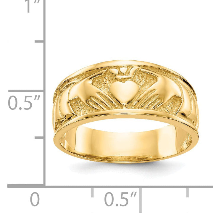 Lovely Rita's Ring 14kt yellow gold ladies claddagh ring band