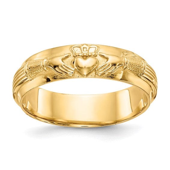 Lovely Rita's Ring 14kt yellow gold mens claddagh band ring