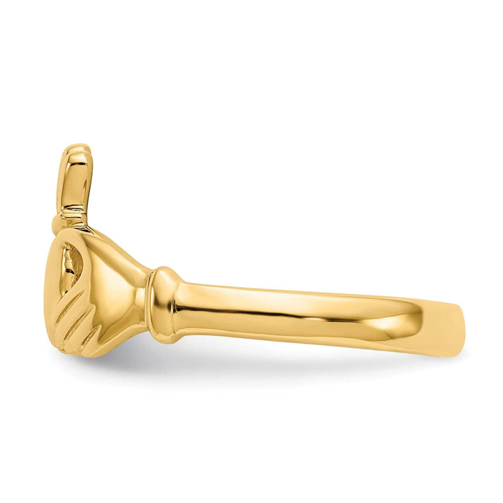 Lovely Rita's Ring 14kt yellow gold polished claddagh ring