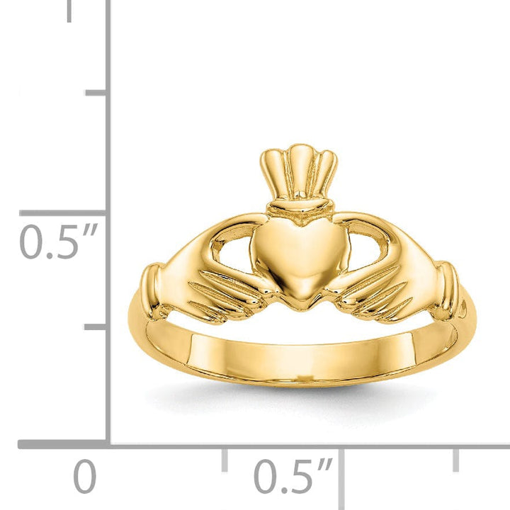 Lovely Rita's Ring 14kt yellow gold polished claddagh ring