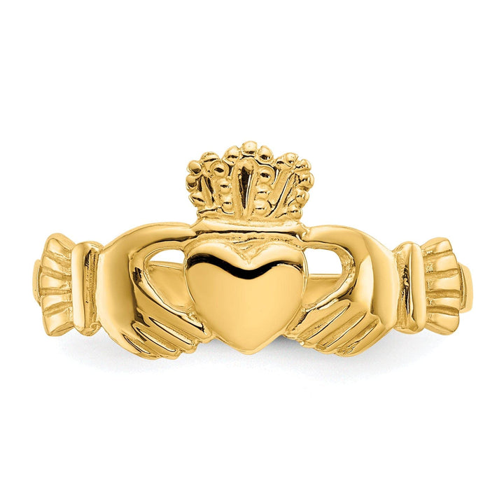 Lovely Rita's Ring 14kt Yellow Gold polished ladies claddagh ring