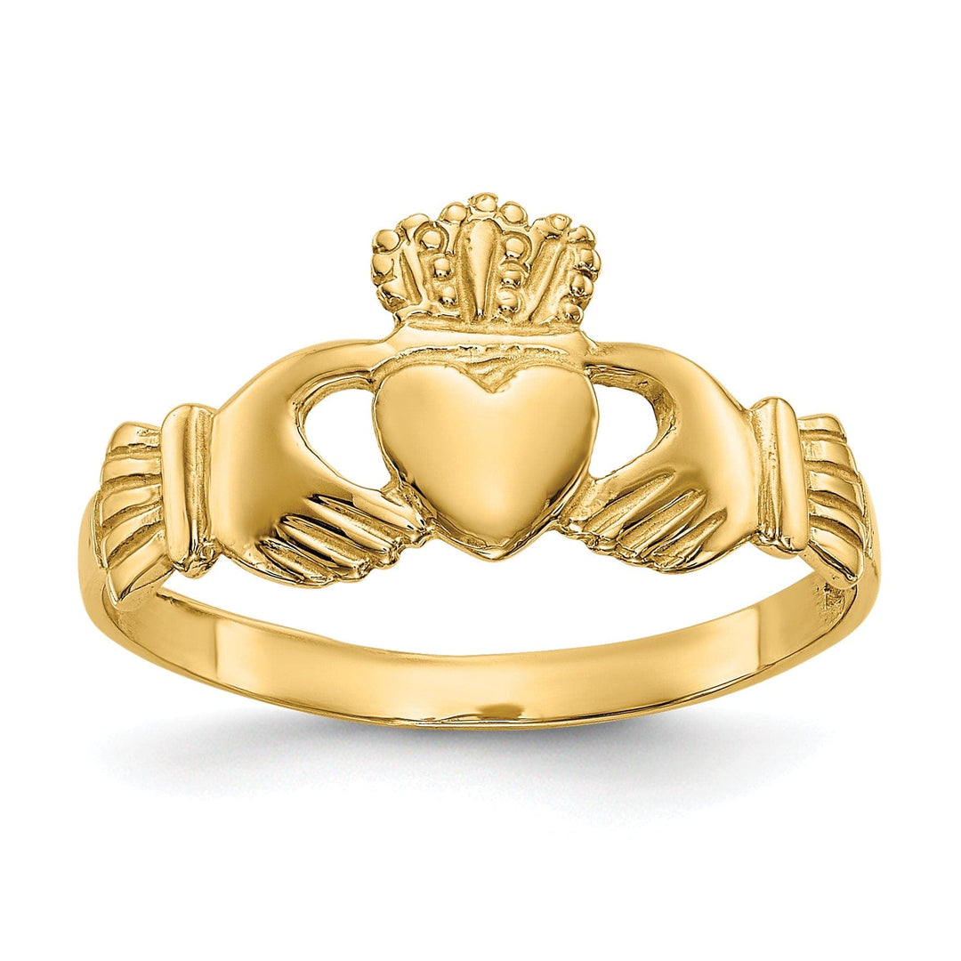 Lovely Rita's Ring 14kt Yellow Gold polished ladies claddagh ring