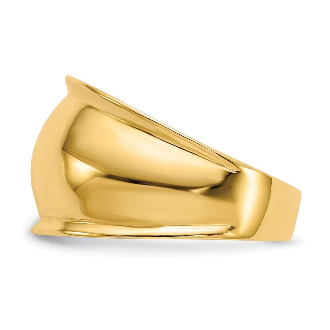 Lovely Rita's Ring 14kt yellow gold ridge edged dome ring