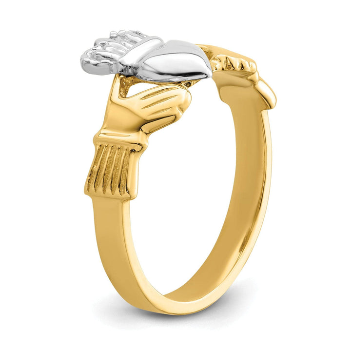 Lovely Rita's Ring Claddagh ladies ring 14kt two tone gold ring