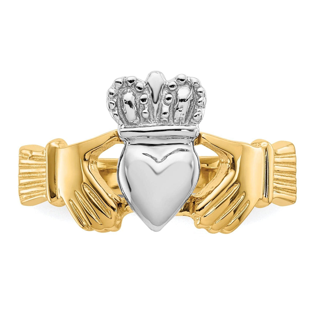 Lovely Rita's Ring Claddagh ladies ring 14kt two tone gold ring