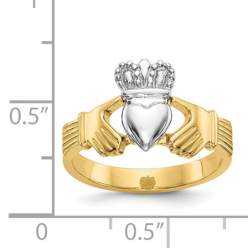Lovely Rita's Ring Claddagh ladies ring 14kt two tone gold ring