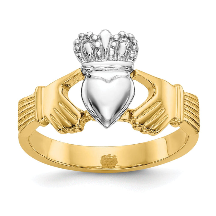 Lovely Rita's Ring Claddagh ladies ring 14kt two tone gold ring
