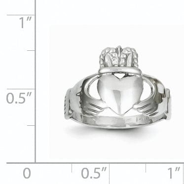 Lovely Rita's Ring Ladies 14kt white gold claddagh ring