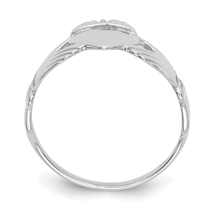 Lovely Rita's Ring Ladies 14kt white gold claddagh ring