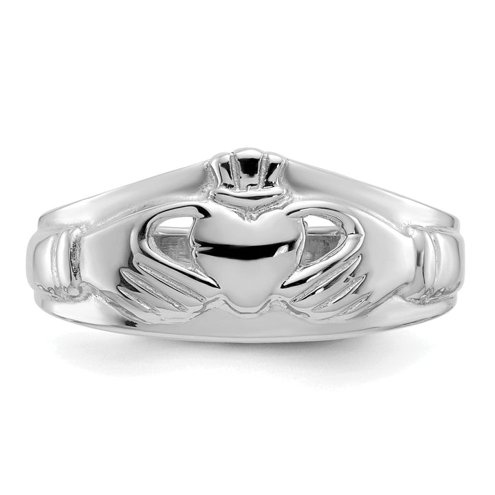 Lovely Rita's Ring ladies 14kt white gold claddagh ring