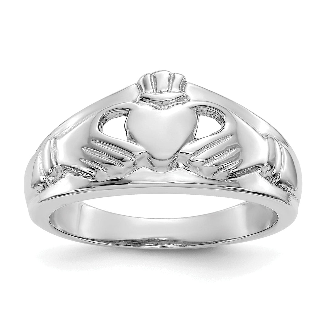 Lovely Rita's Ring ladies 14kt white gold claddagh ring