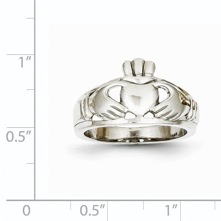 Lovely Rita's Ring Ladies 14kt white gold claddagh ring