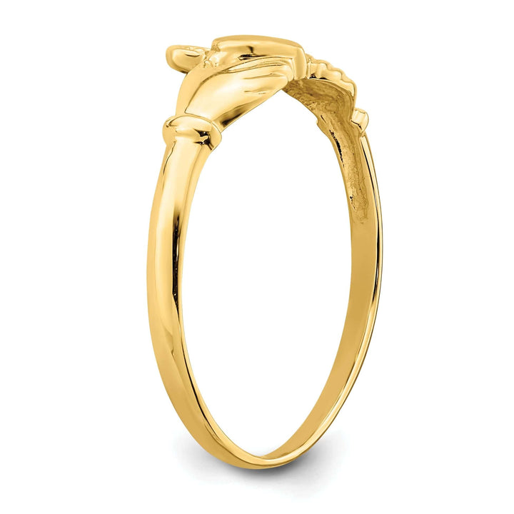 Lovely Rita's Ring Ladies 14kt yellow gold claddagh ring