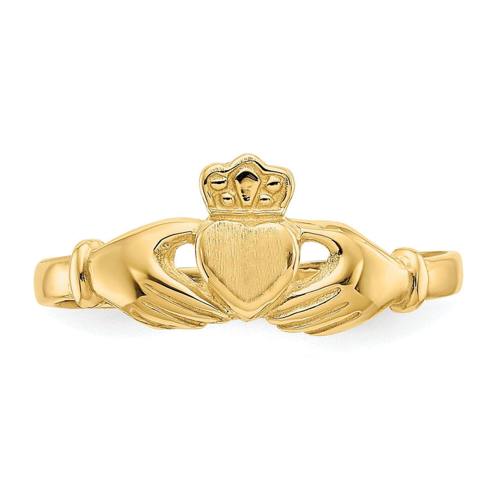 Lovely Rita's Ring Ladies 14kt yellow gold claddagh ring
