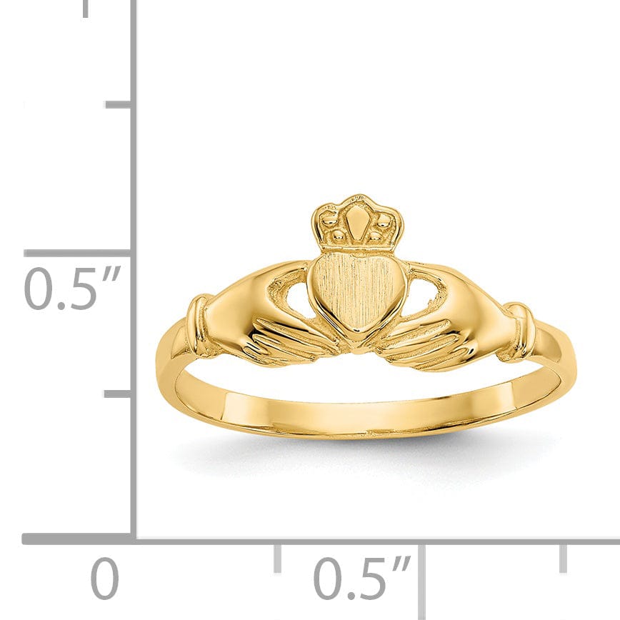 Lovely Rita's Ring Ladies 14kt yellow gold claddagh ring