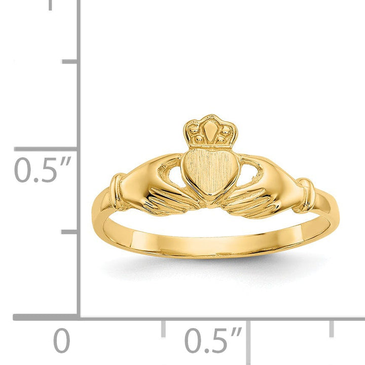 Lovely Rita's Ring Ladies 14kt yellow gold claddagh ring