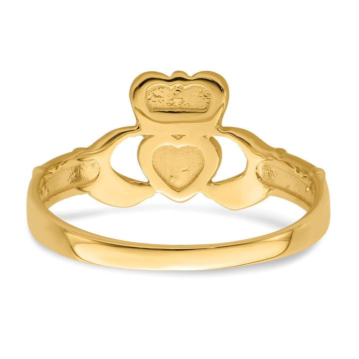 Lovely Rita's Ring ladies 14kt yellow gold claddagh ring