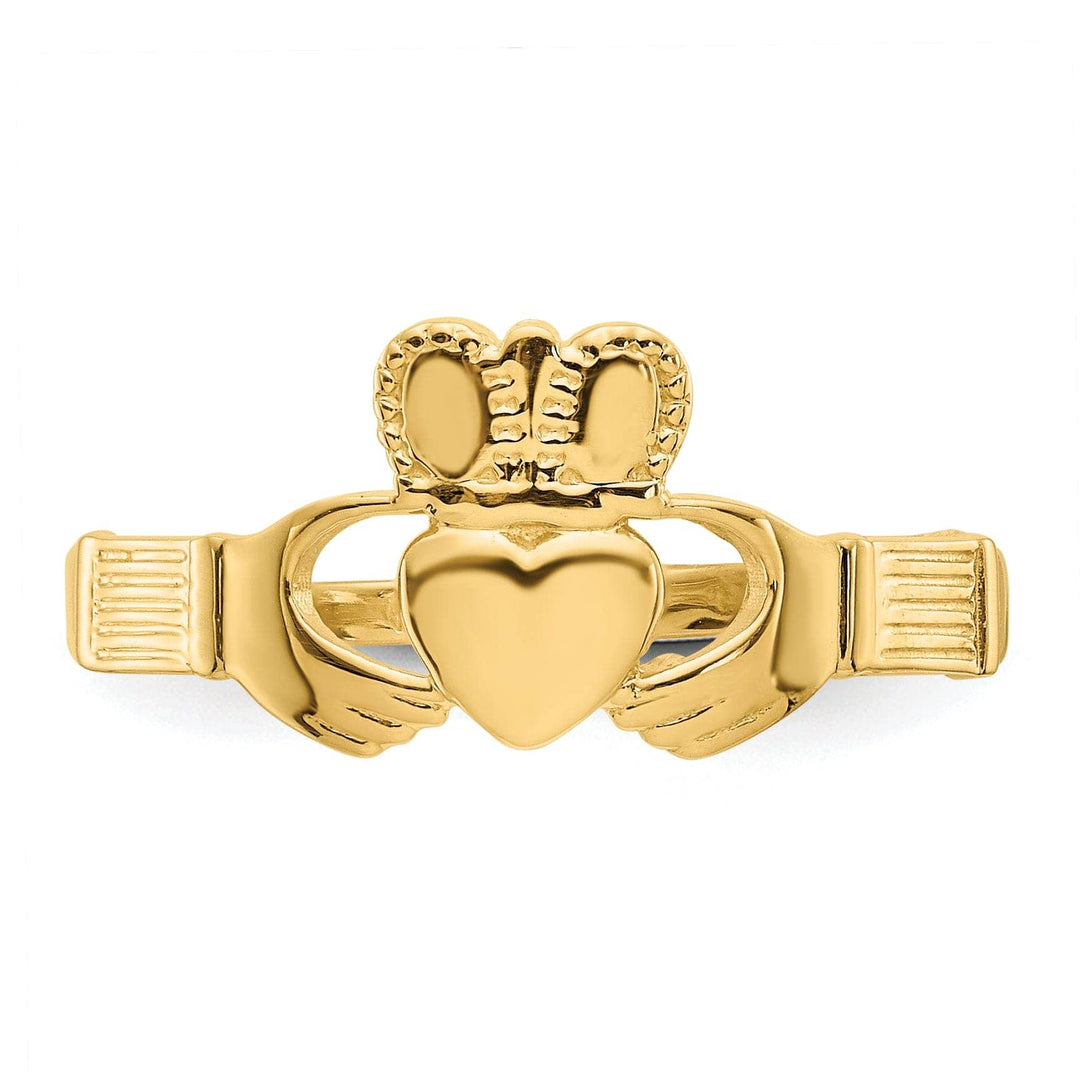 Lovely Rita's Ring ladies 14kt yellow gold claddagh ring