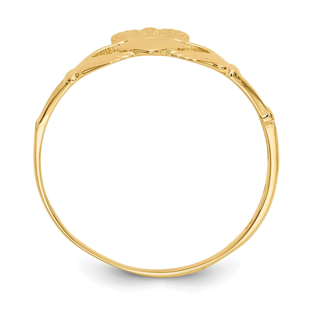 Lovely Rita's Ring ladies 14kt yellow gold claddagh ring