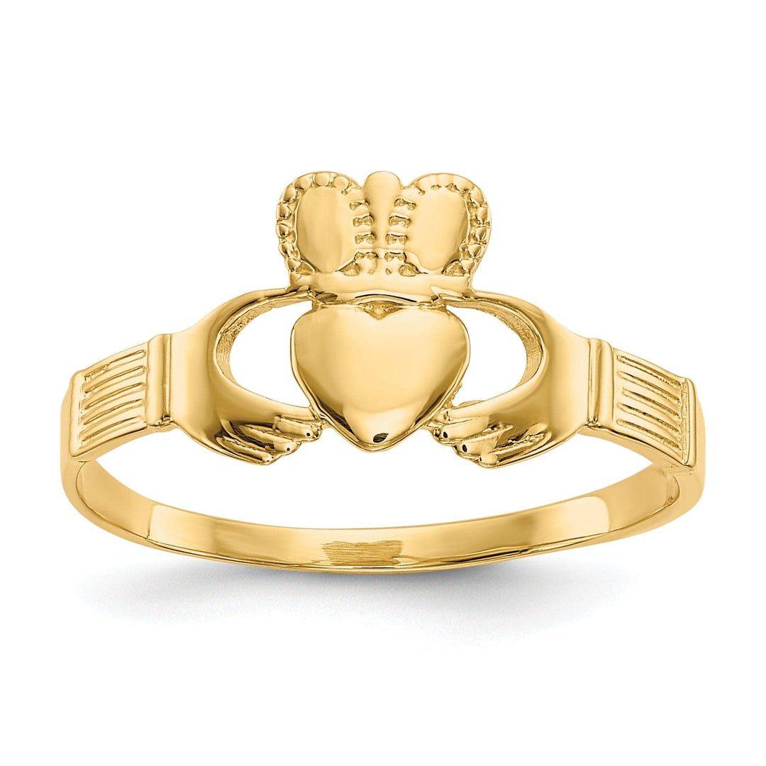 Lovely Rita's Ring ladies 14kt yellow gold claddagh ring