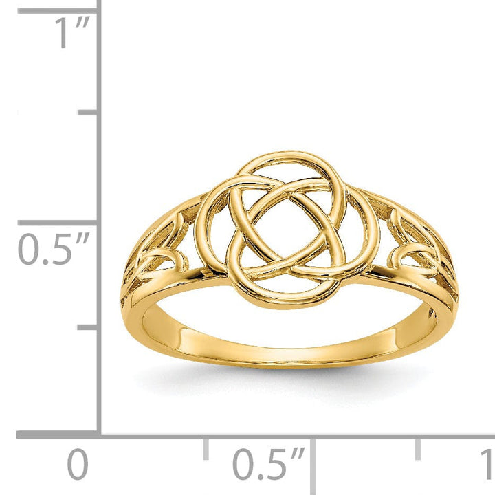Lovely Rita's Ring Ladies celtic knot 14kt yellow gold ring