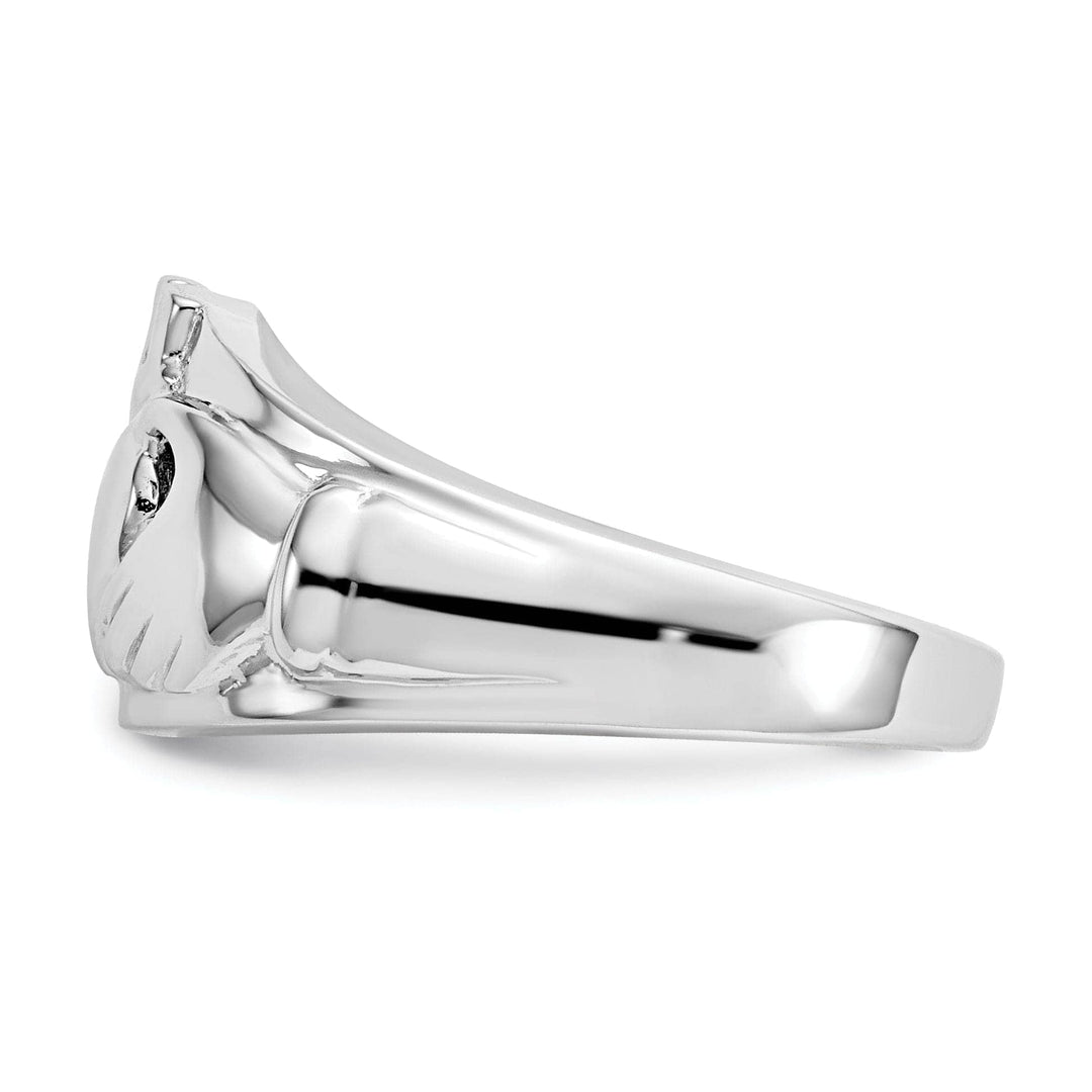 Lovely Rita's Ring Ladies claddagh 14kt white gold ring