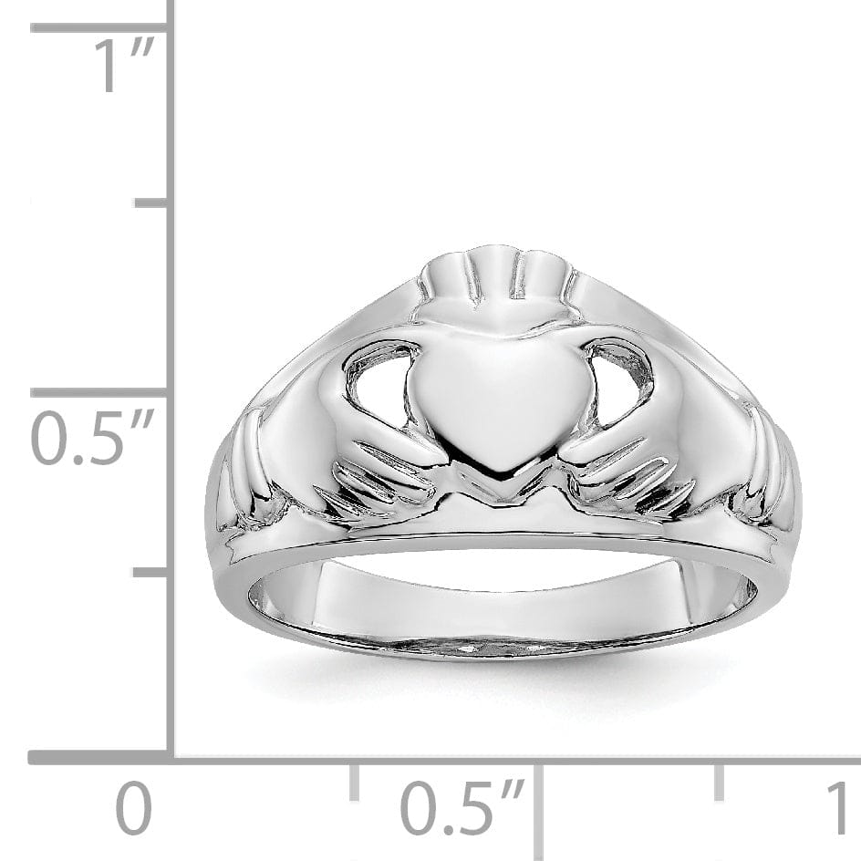 Lovely Rita's Ring Ladies claddagh 14kt white gold ring