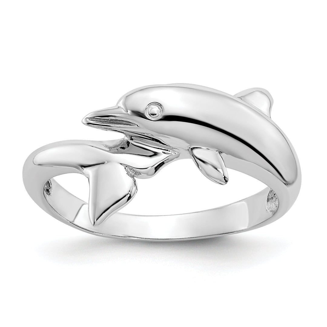 Lovely Rita's Ring Ladies Stock Size 6 Ring Are Refundable 14k White Gold Dolphin Ring